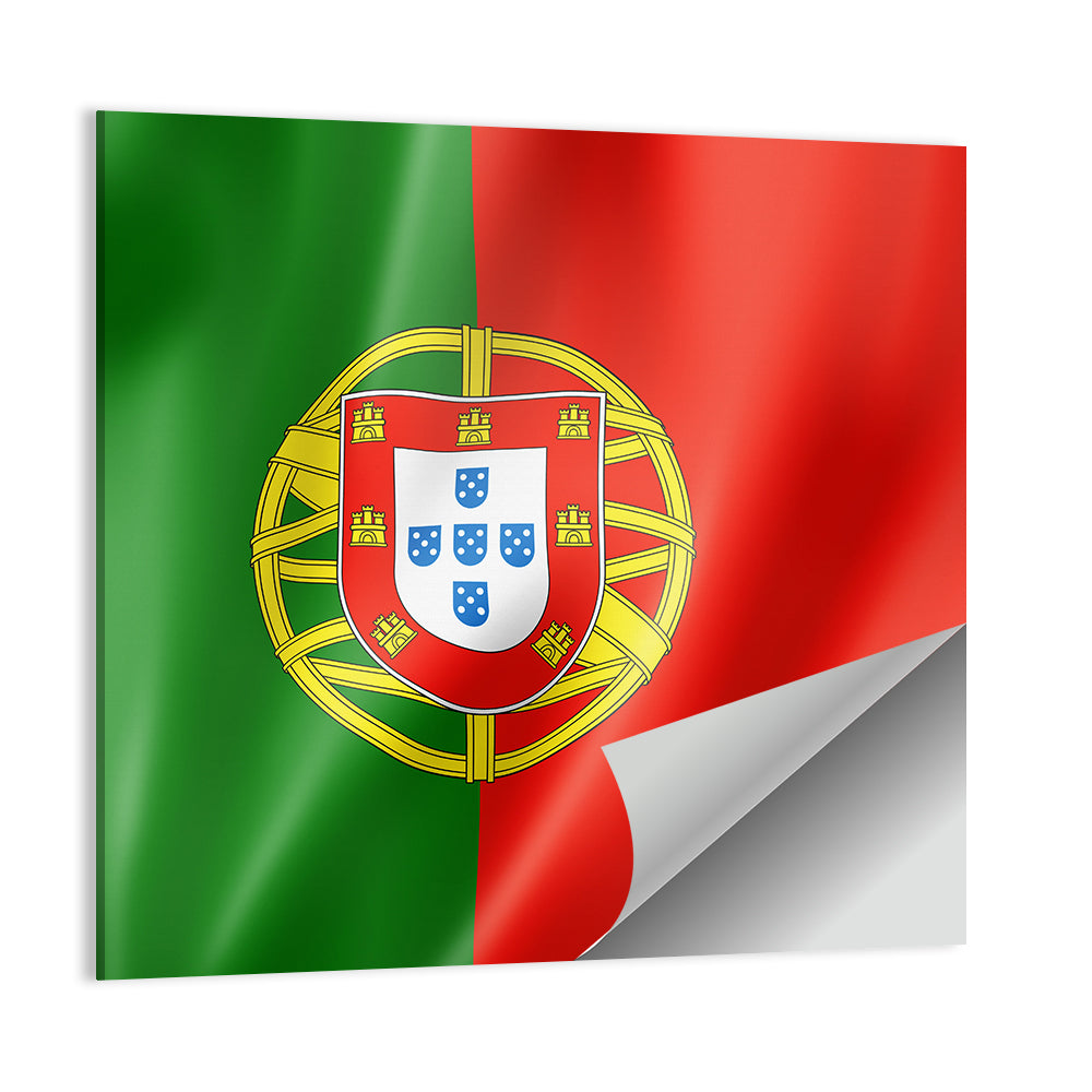 Portuguese Flag with Coat of Arms Wall Art