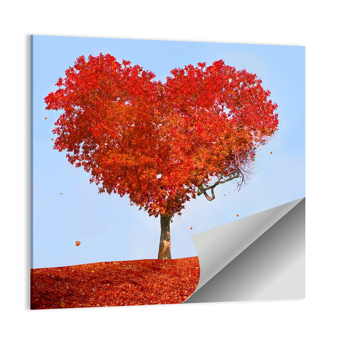 Heart Shaped Tree Wall Art as a poster print