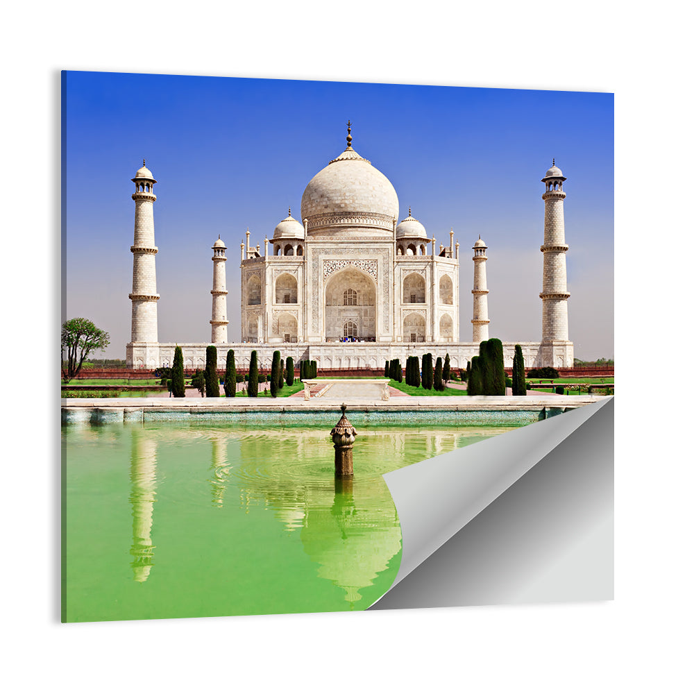 Taj Mahal Day Reflection Wall Art