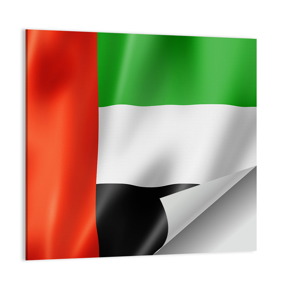 UAE Flag Waving Wall Art