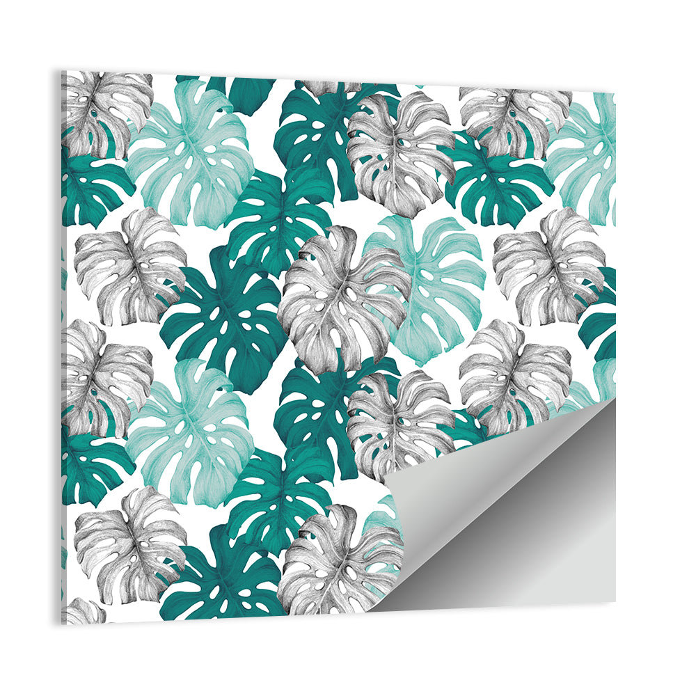Seamless Monstera Leaf Pattern Wall Art
