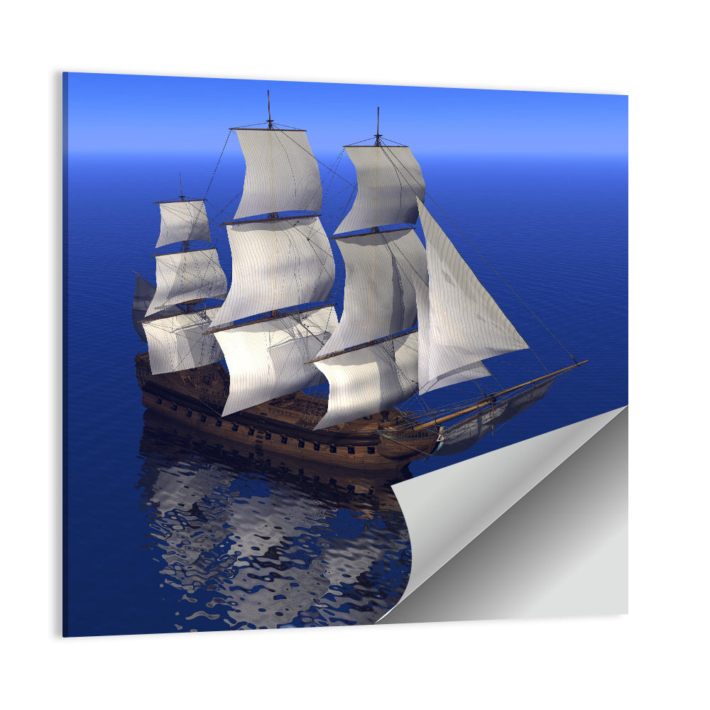 Three-masted Sailing Ship at Sea Wall Art