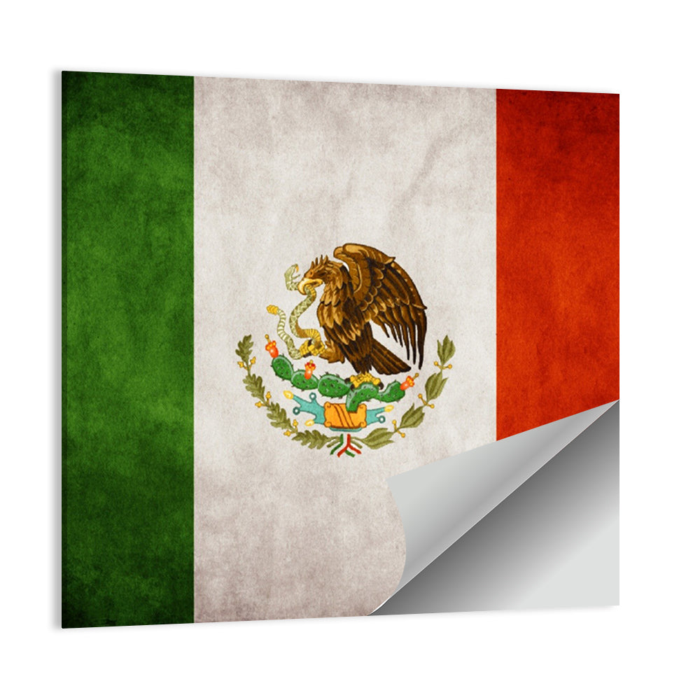 Vintage Mexican Flag Emblem Wall Art