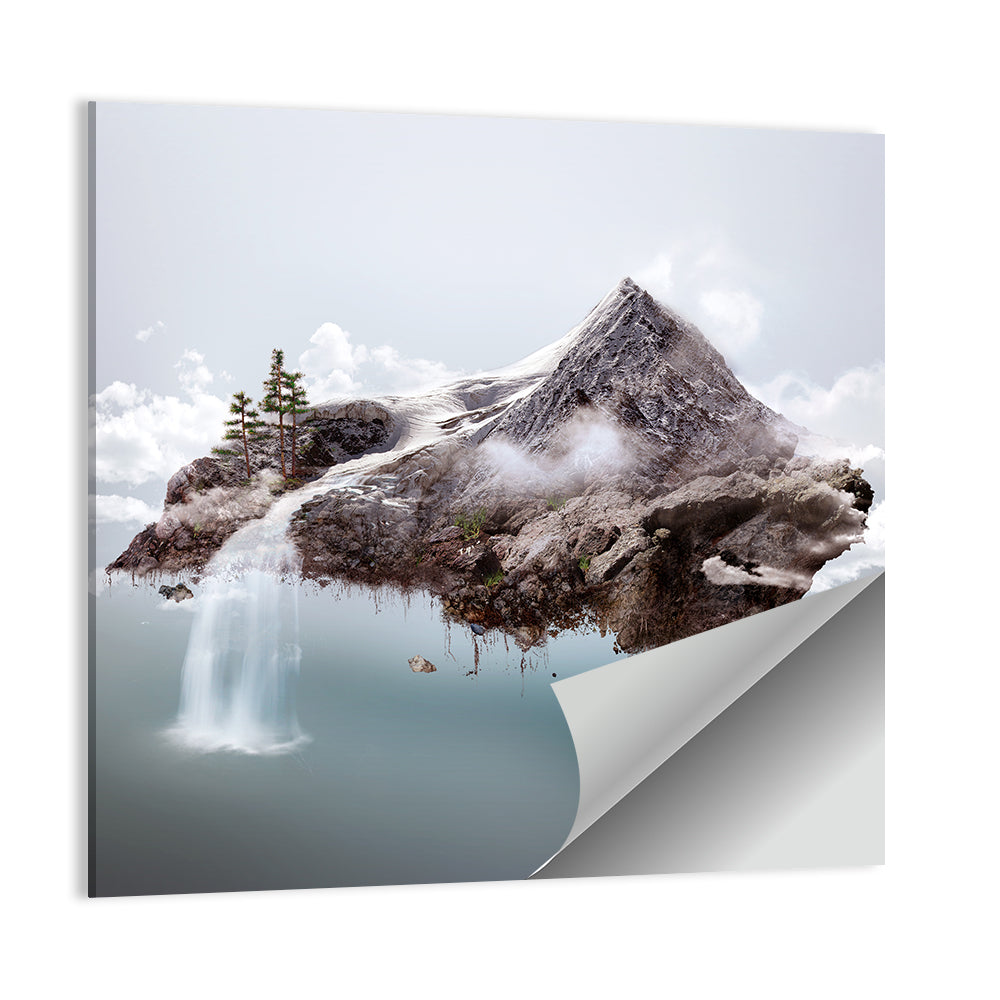 Floating Mountain Island Wall Art
