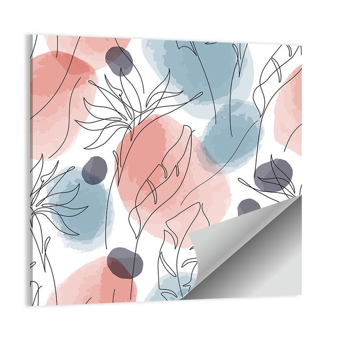 Bird of Paradise Leaf Pattern Wall Art as a poster print