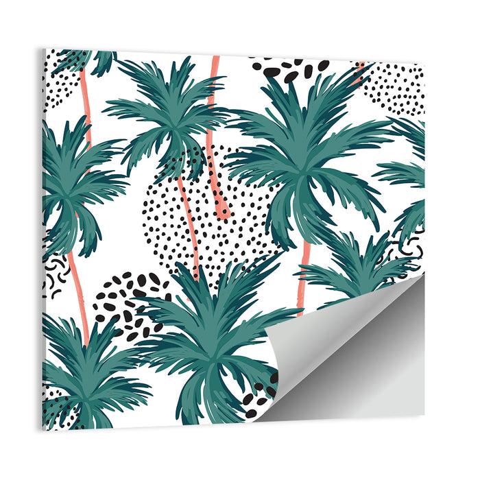 Palm Trees Texture Wall Art as a poster print