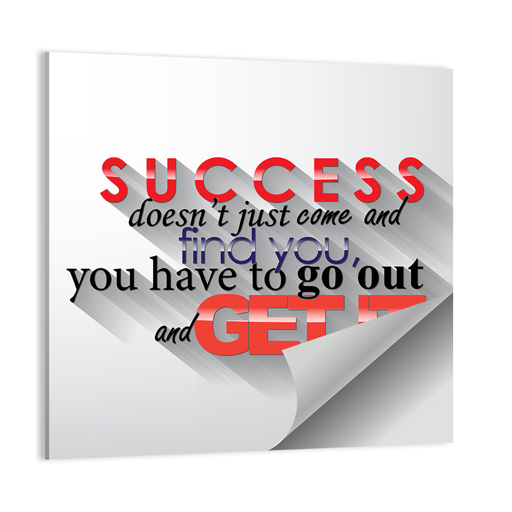 Bold Success Quote Typography Wall Art