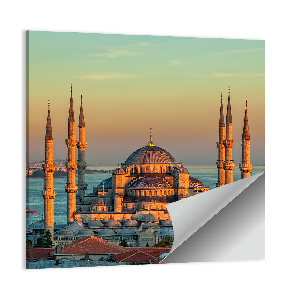 Sultan Ahmed Mosque at Sunset Wall Art