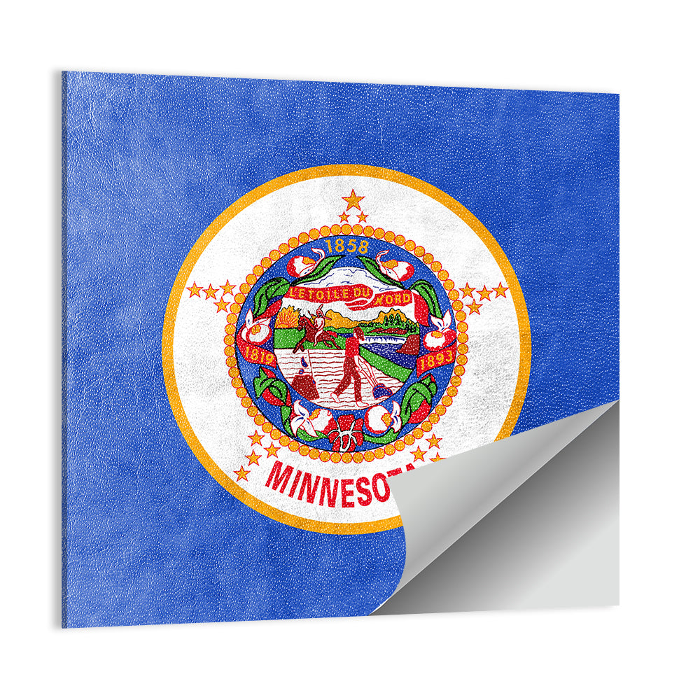 Minnesota State Flag with Seal Wall Art
