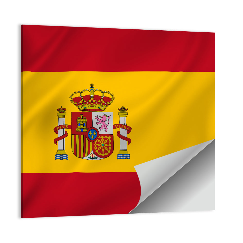 Spanish Flag with Coat of Arms Wall Art