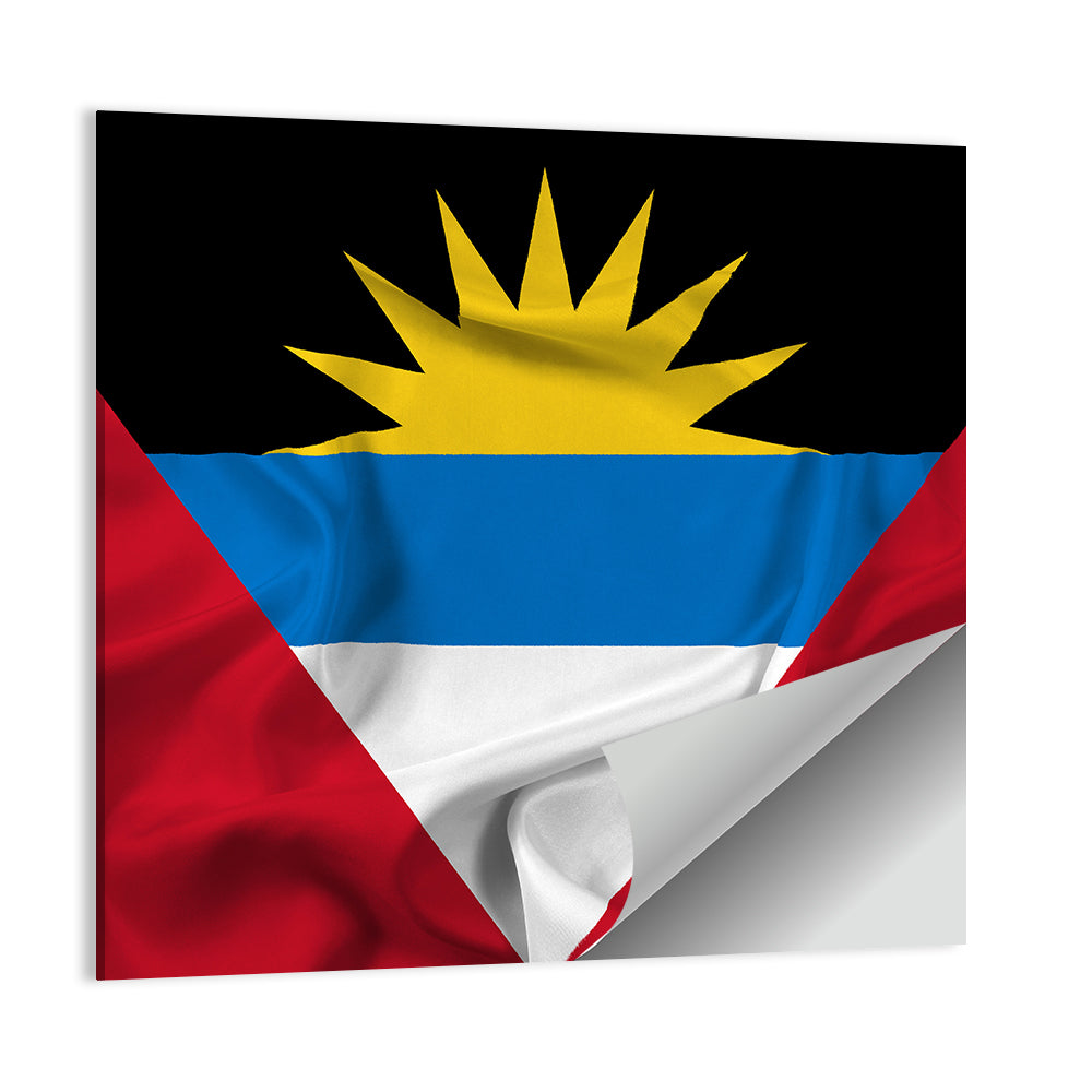 Waving Antigua and Barbuda Flag Wall Art