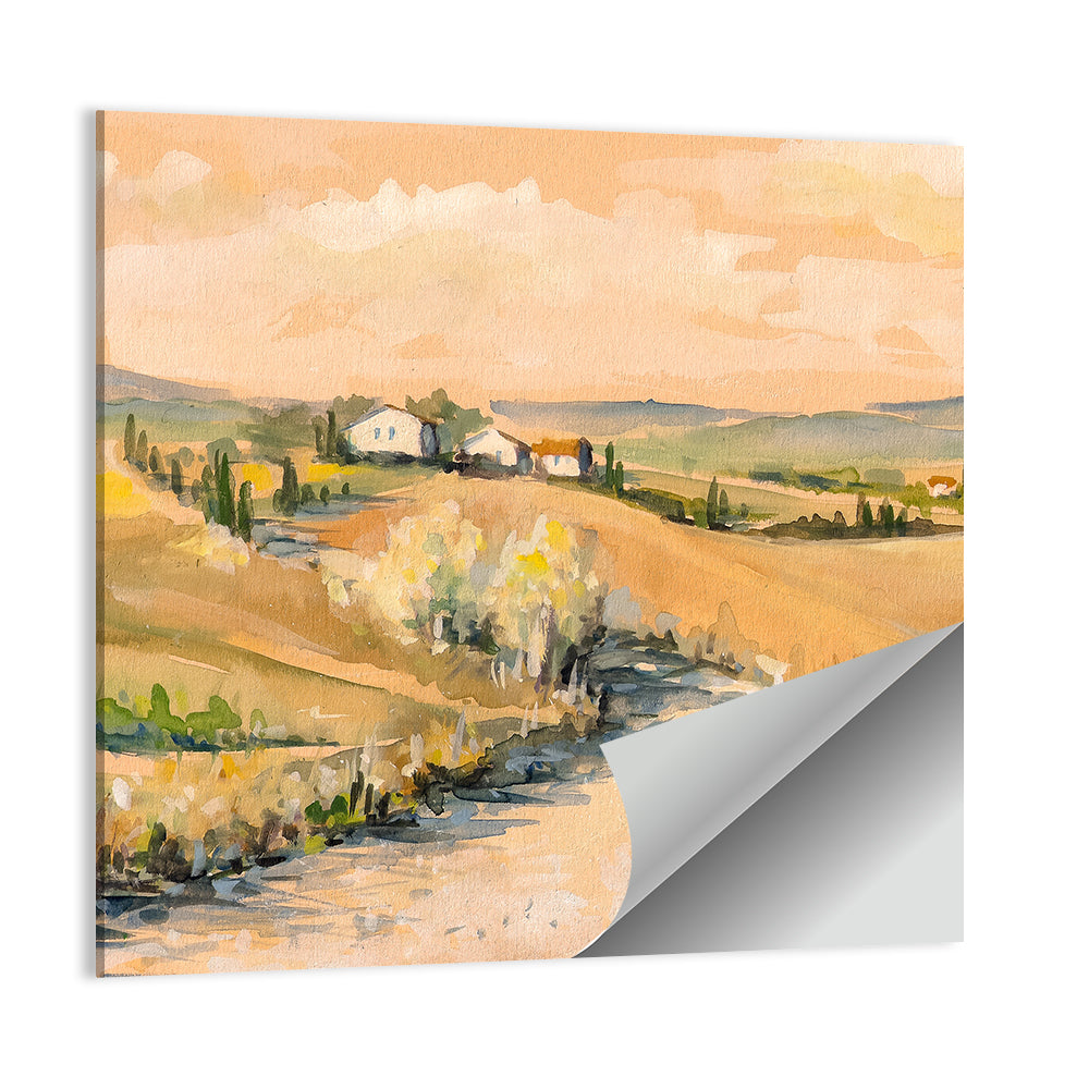 Tuscan Hills at Dusk Wall Art
