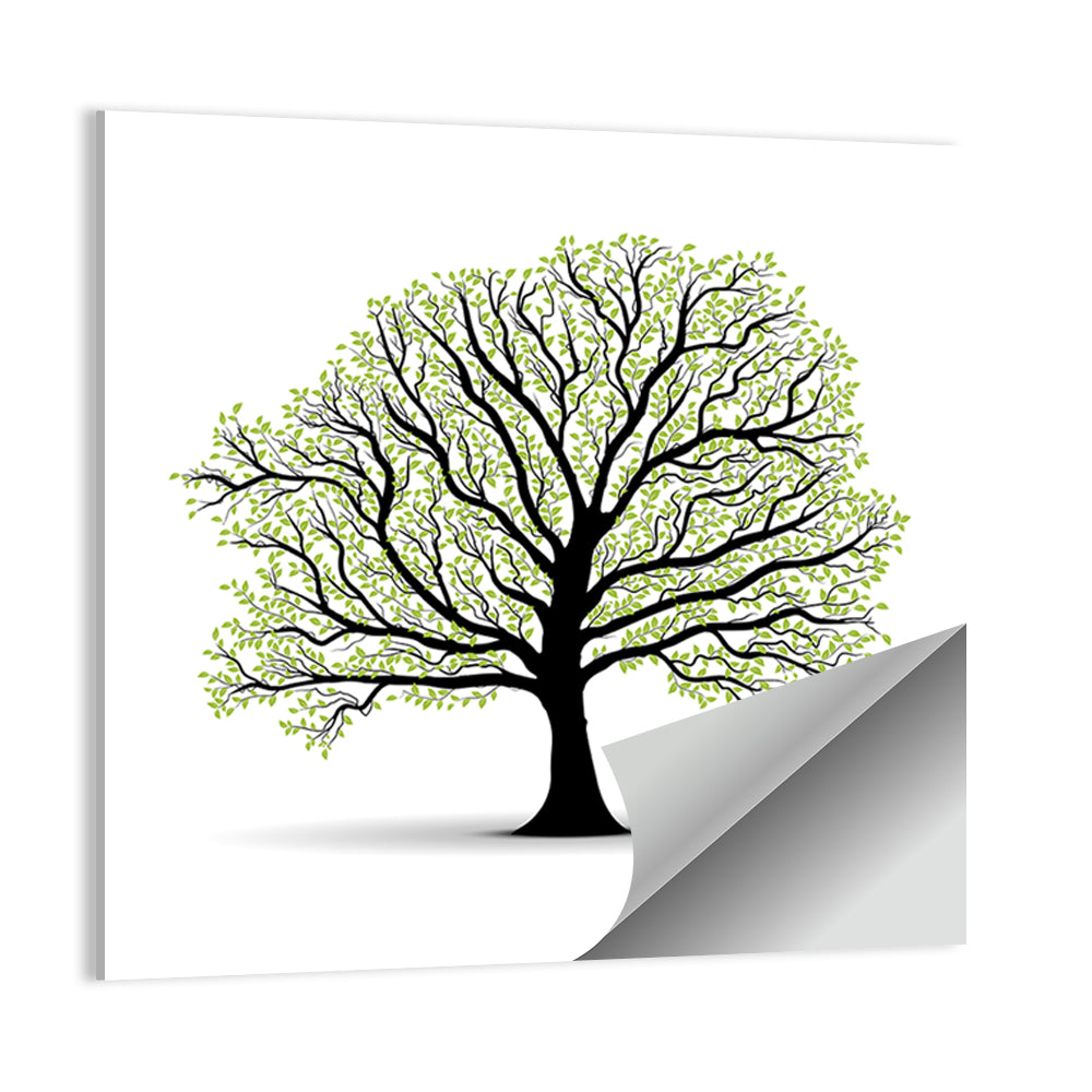 Deciduous Tree Silhouette Wall Art