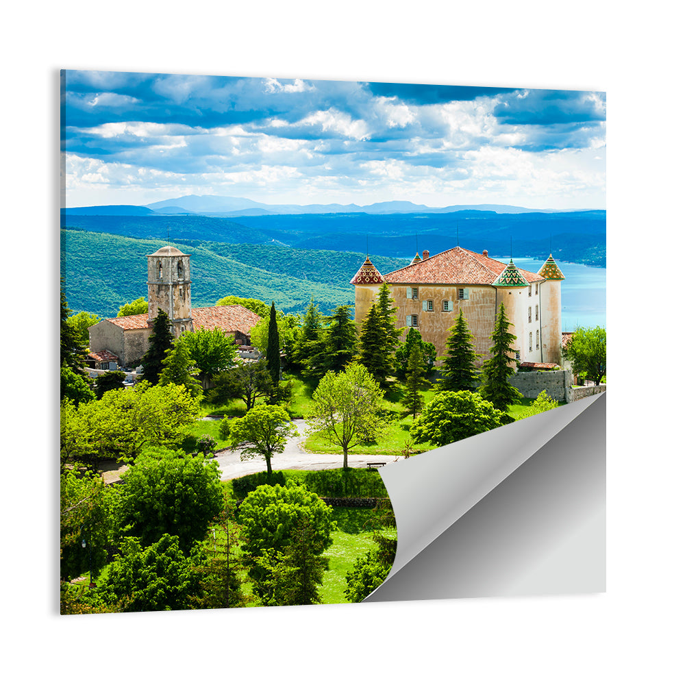Château D'esparron and Village Church Wall Art