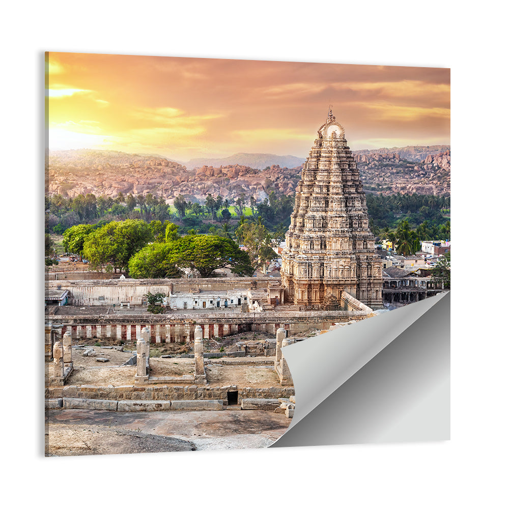 Virupaksha Temple at Sunrise, Hampi Wall Art