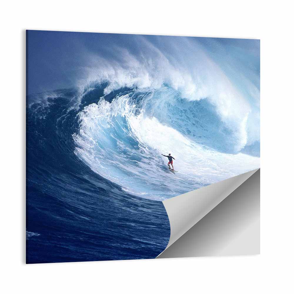 Surfer in Barrel Wave Wall Art