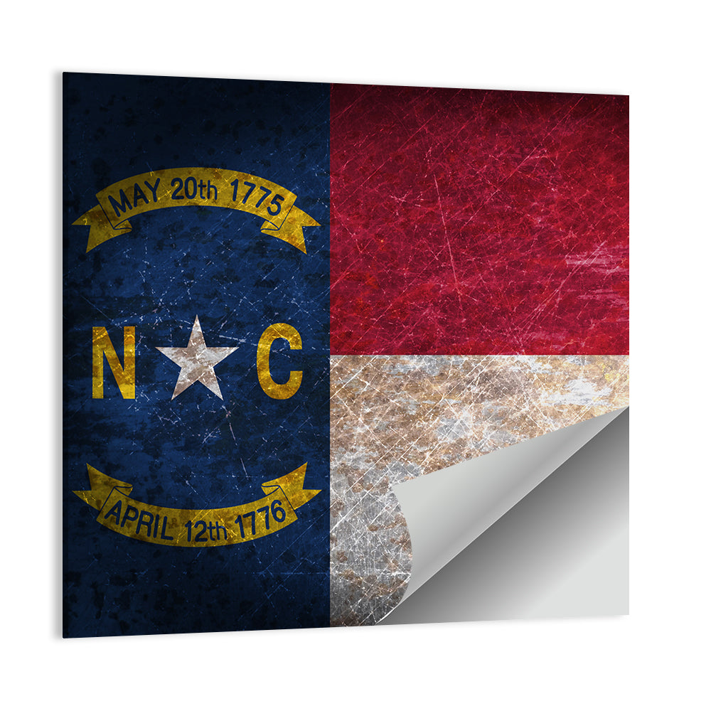 Vintage North Carolina State Flag Wall Art