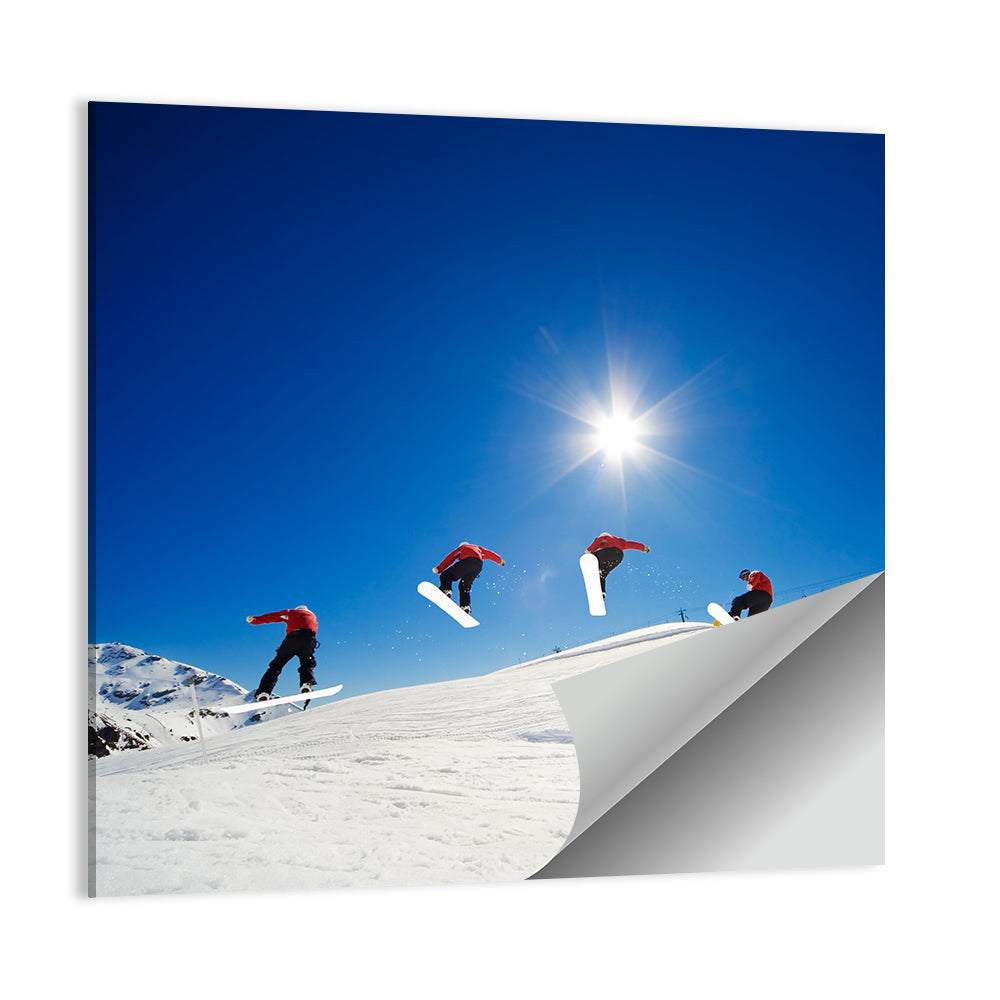 Snowboarder Jump Sequence Wall Art