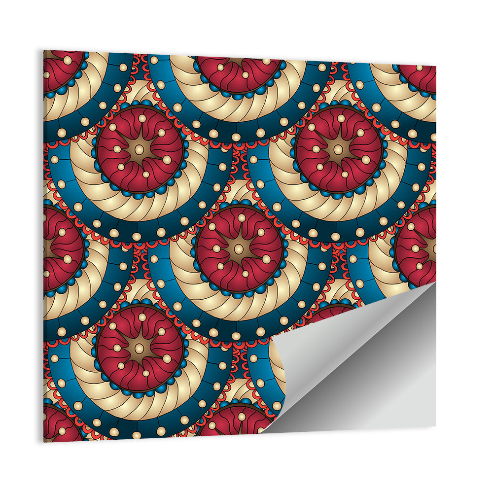 Tessellated Fish Scale Pattern Wall Art