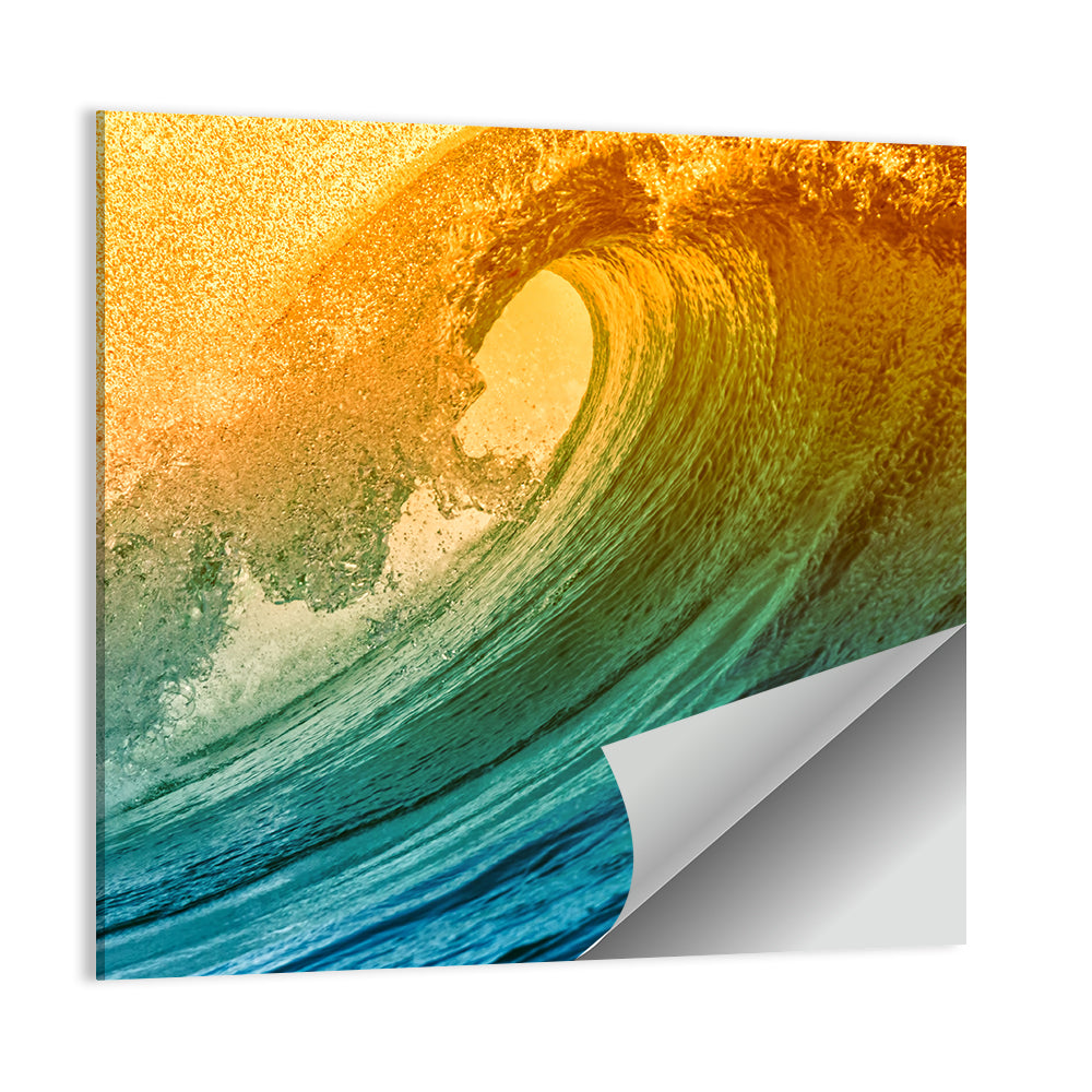 Golden Hour Barrel Wave Wall Art
