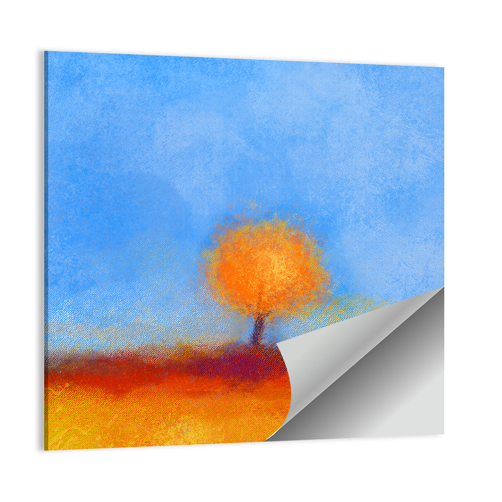Golden Hour Lone Tree Wall Art
