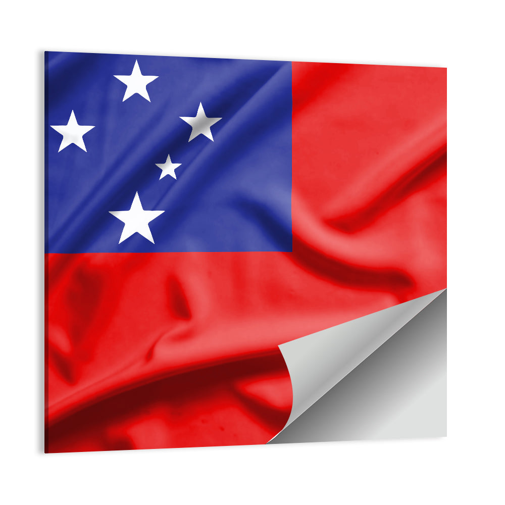 Samoa Flag with Stars Wall Art