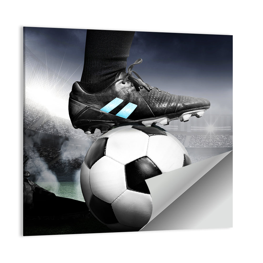 Low Angle Soccer Cleat Close Up Wall Art