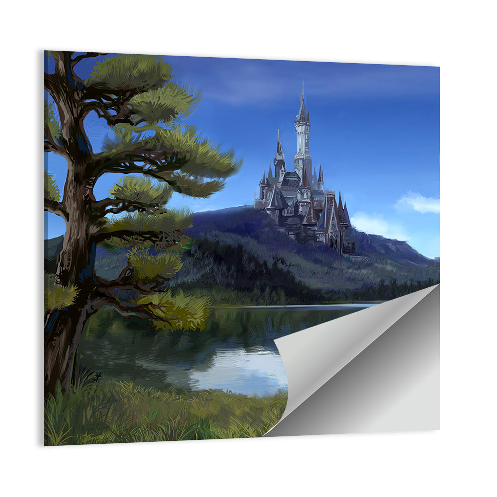 Moonlit Medieval Castle Wall Art