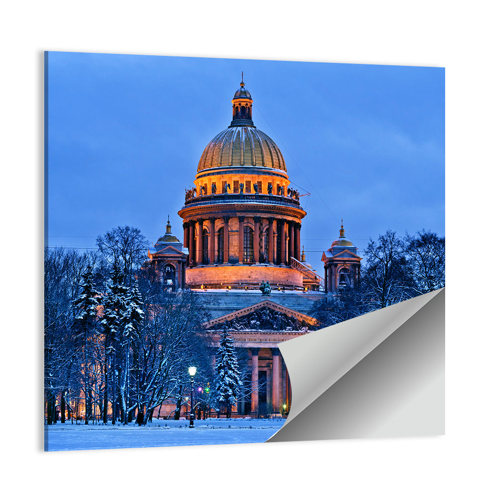 Saint Isaac's Cathedral at Night Wall Art