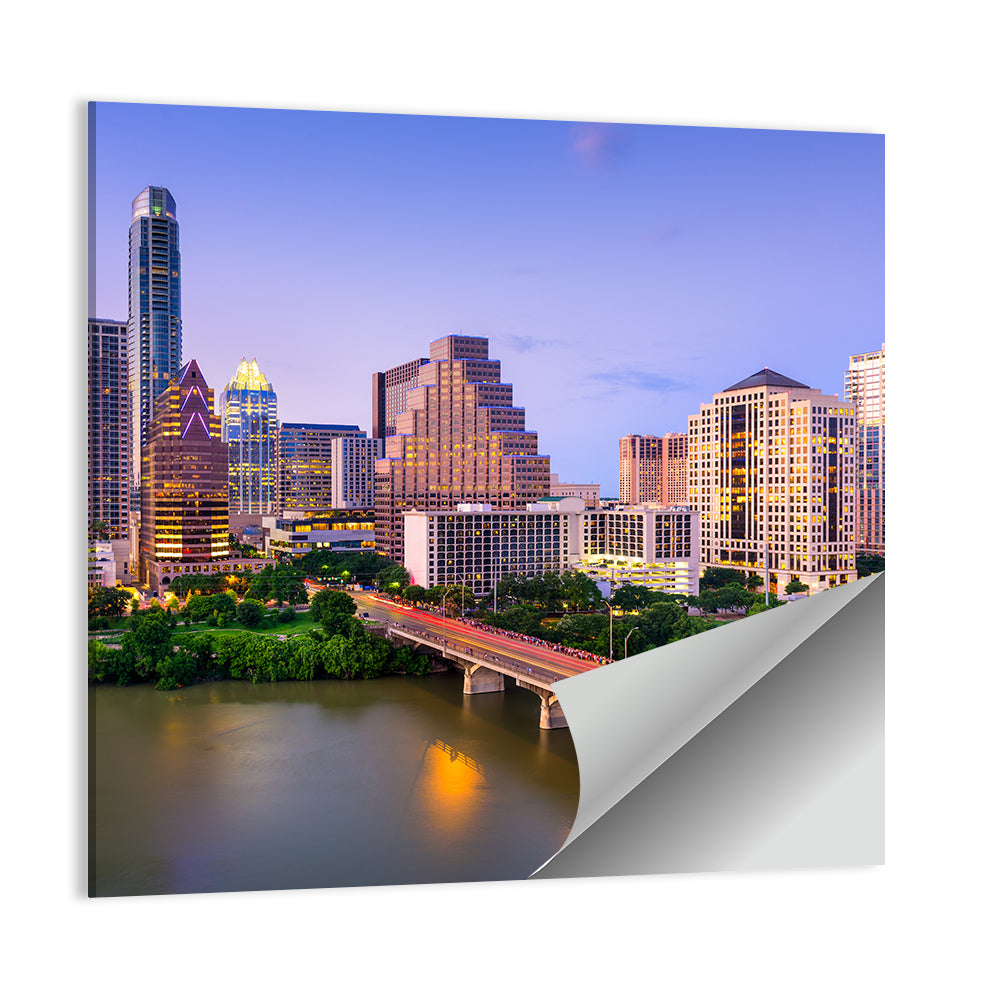 Austin Skyline Over Lady Bird Lake Wall Art