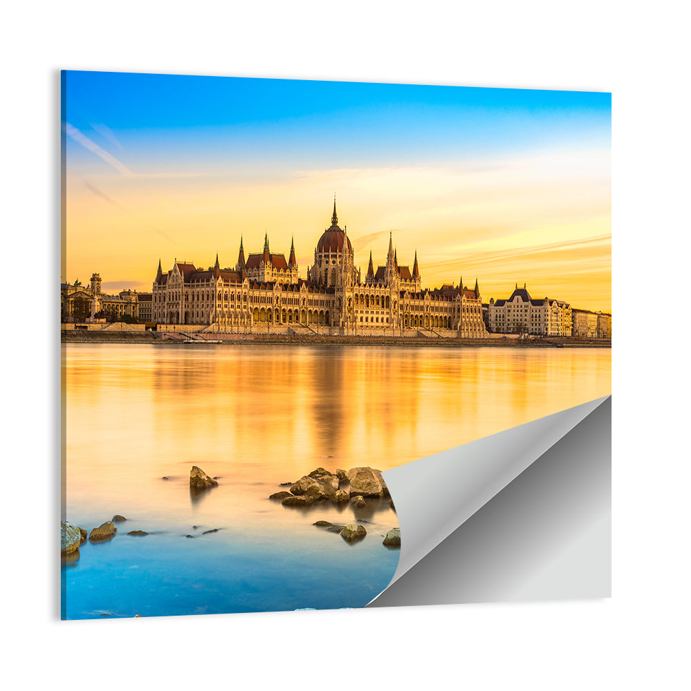 Budapest Parliament at Golden Hour Wall Art