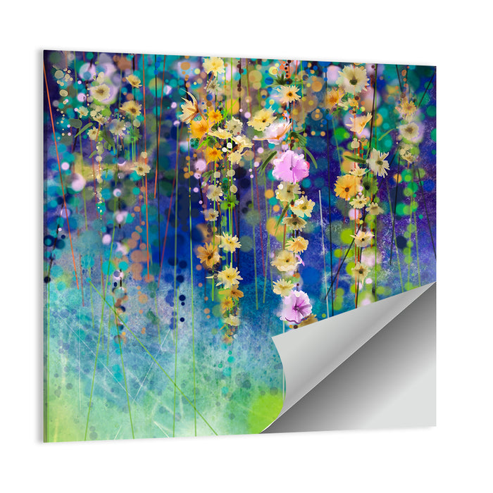 Ethereal Hanging Floral Vines Wall Art as a poster print