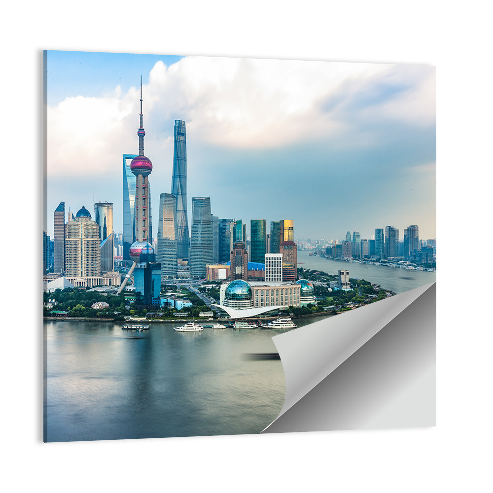 Shanghai Bund Skyline with Oriental Pearl Tower Wall Art