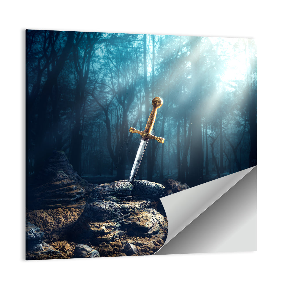 Enchanted Sword in the Stone Wall Art