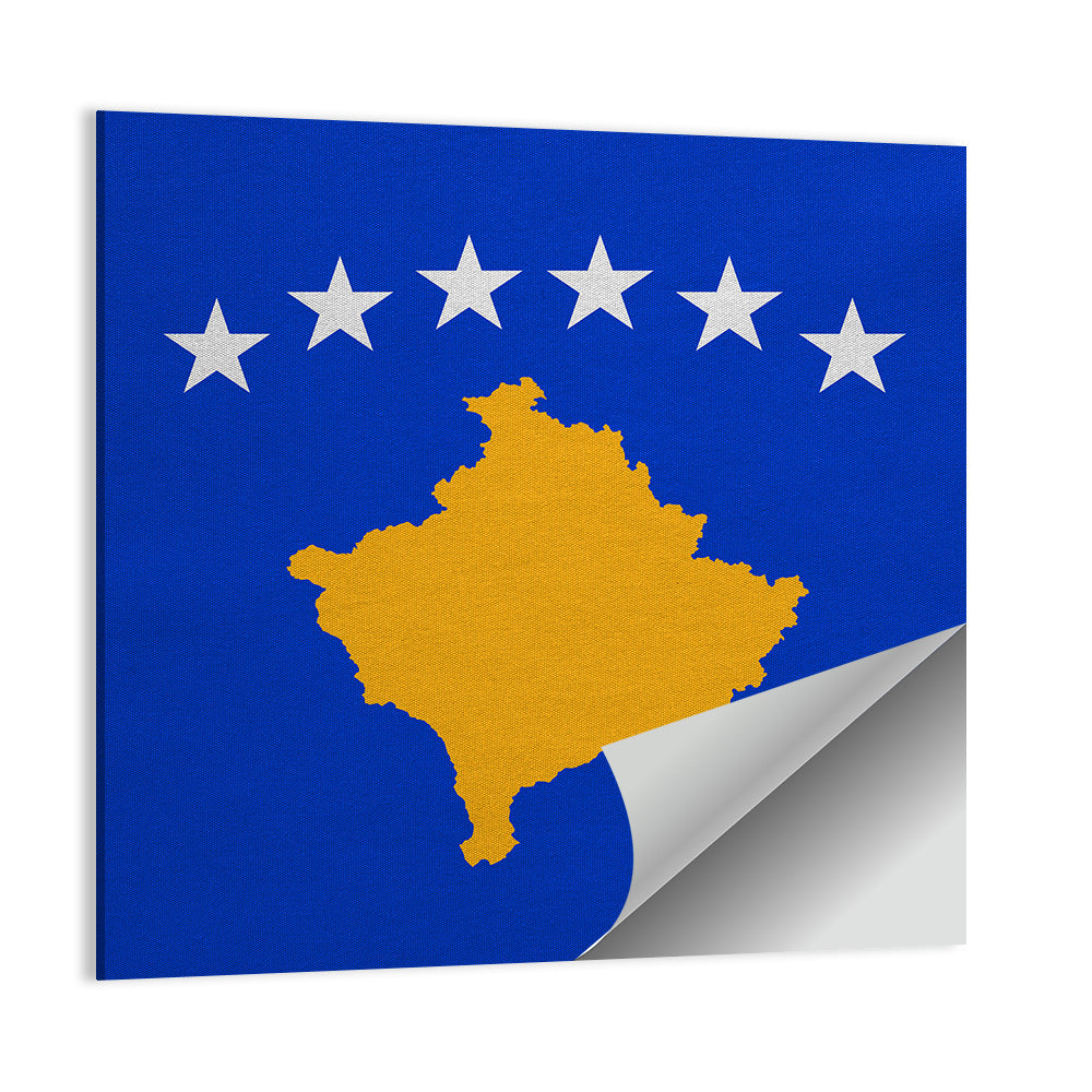 Kosovo National Flag Wall Art