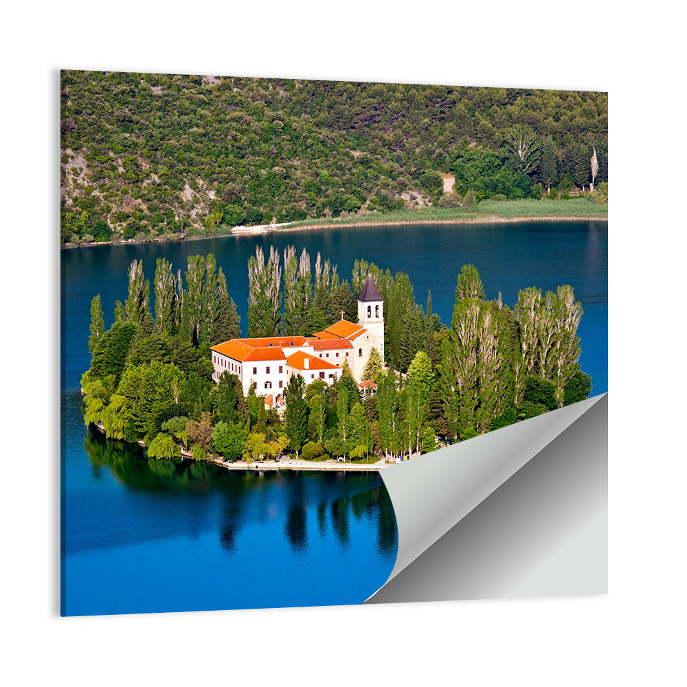 Visovac Monastery on Lake Krka Wall Art