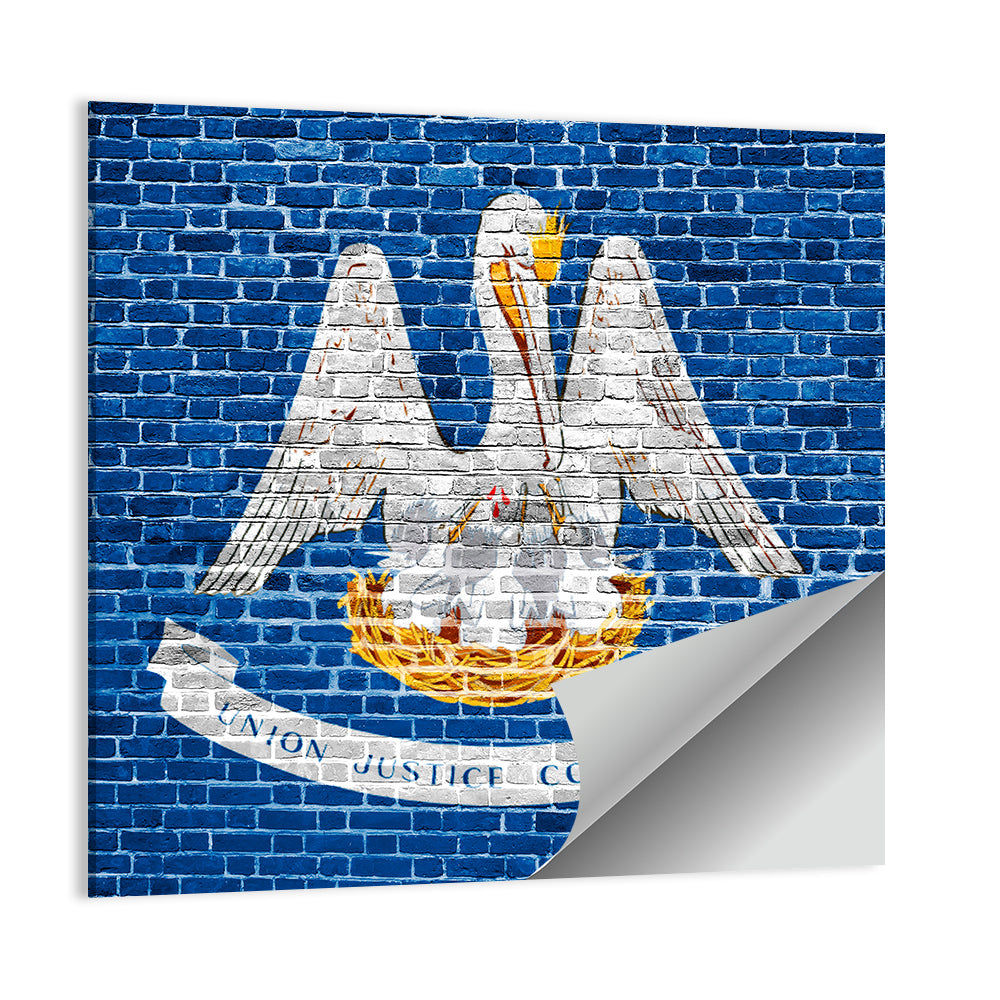 Vintage Louisiana Flag Wall Art
