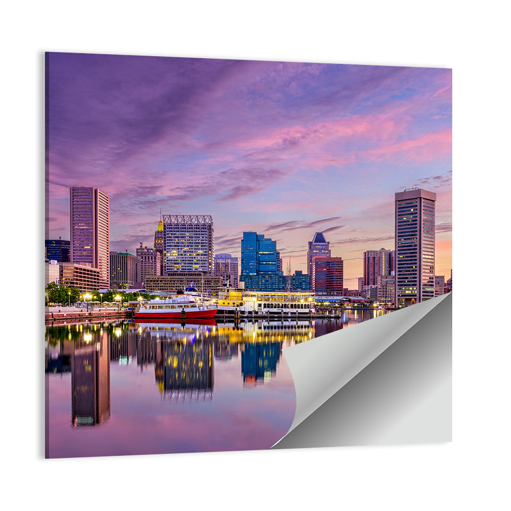 Baltimore Inner Harbor Skyline Wall Art