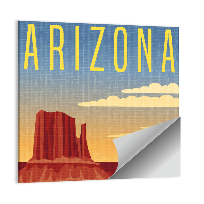 Monument Valley Travel Illustration Wall Art as a poster print