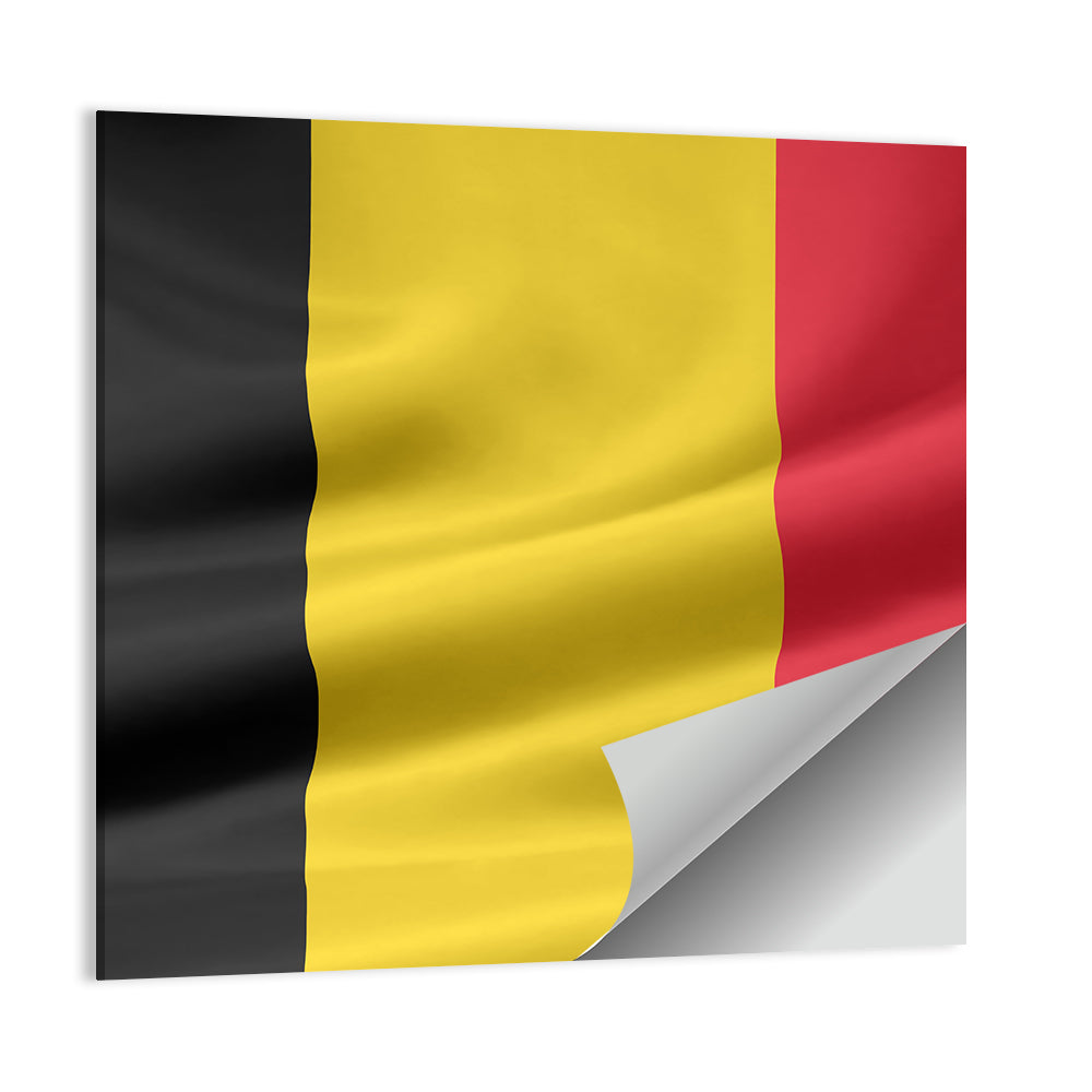 Waving Belgian Flag Wall Art