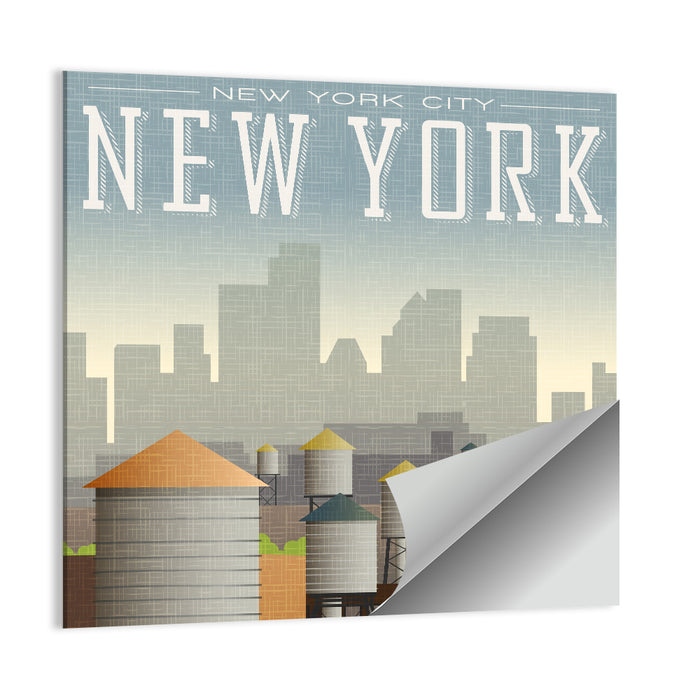 New York Rooftop Skyline Wall Art as a poster print