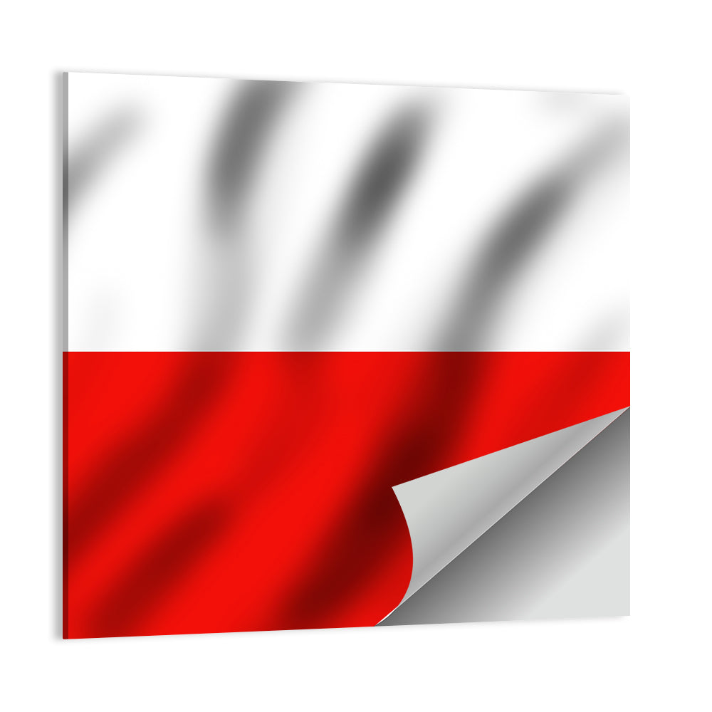 Waving Flag of Poland Wall Art