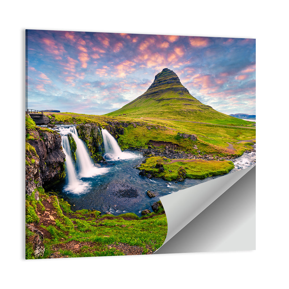 Kirkjufell Peak and Kirkjufellsfoss Wall Art