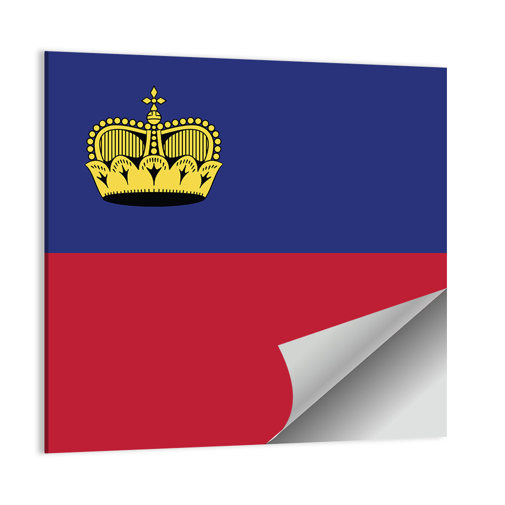 Liechtenstein Flag with Gold Crown Wall Art