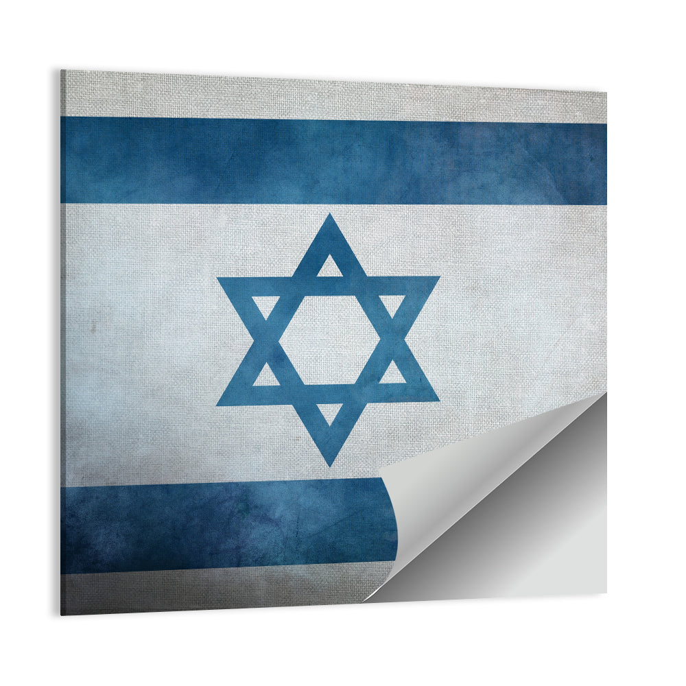 Israeli Flag with Star of David Wall Art