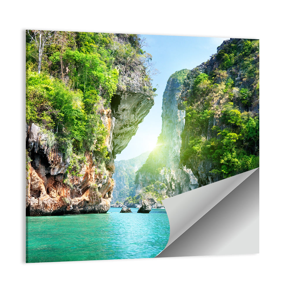 Krabi Cliffs and Teal Sea Wall Art