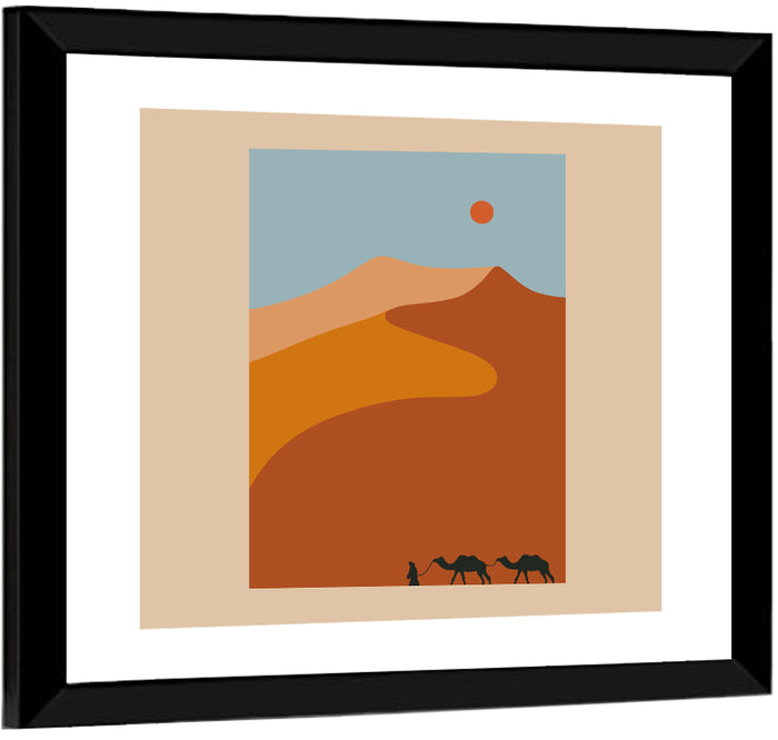 Desert Minimal Ii Wall Art as a framed print
