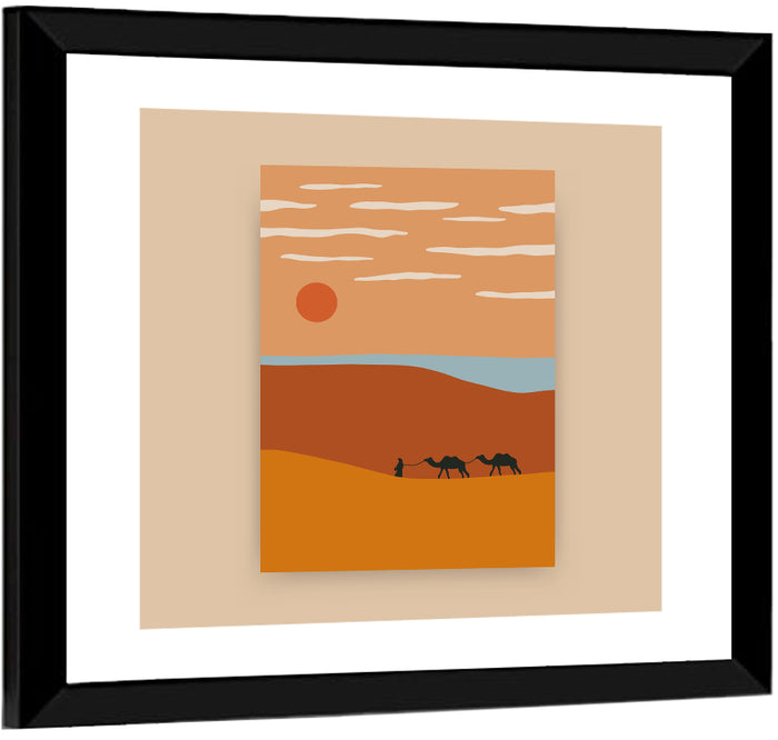 Desert Minimal Iii Wall Art as a framed print