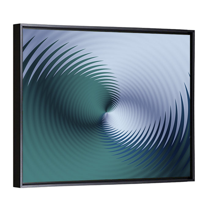 Hypnotic Floral Vortex Wall Art as a framed canvas