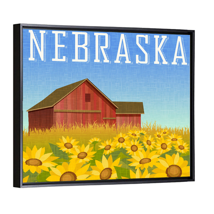 Nebraska Sunflower Barn Wall Art